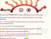 home page del sito http://pythounet.free.fr
